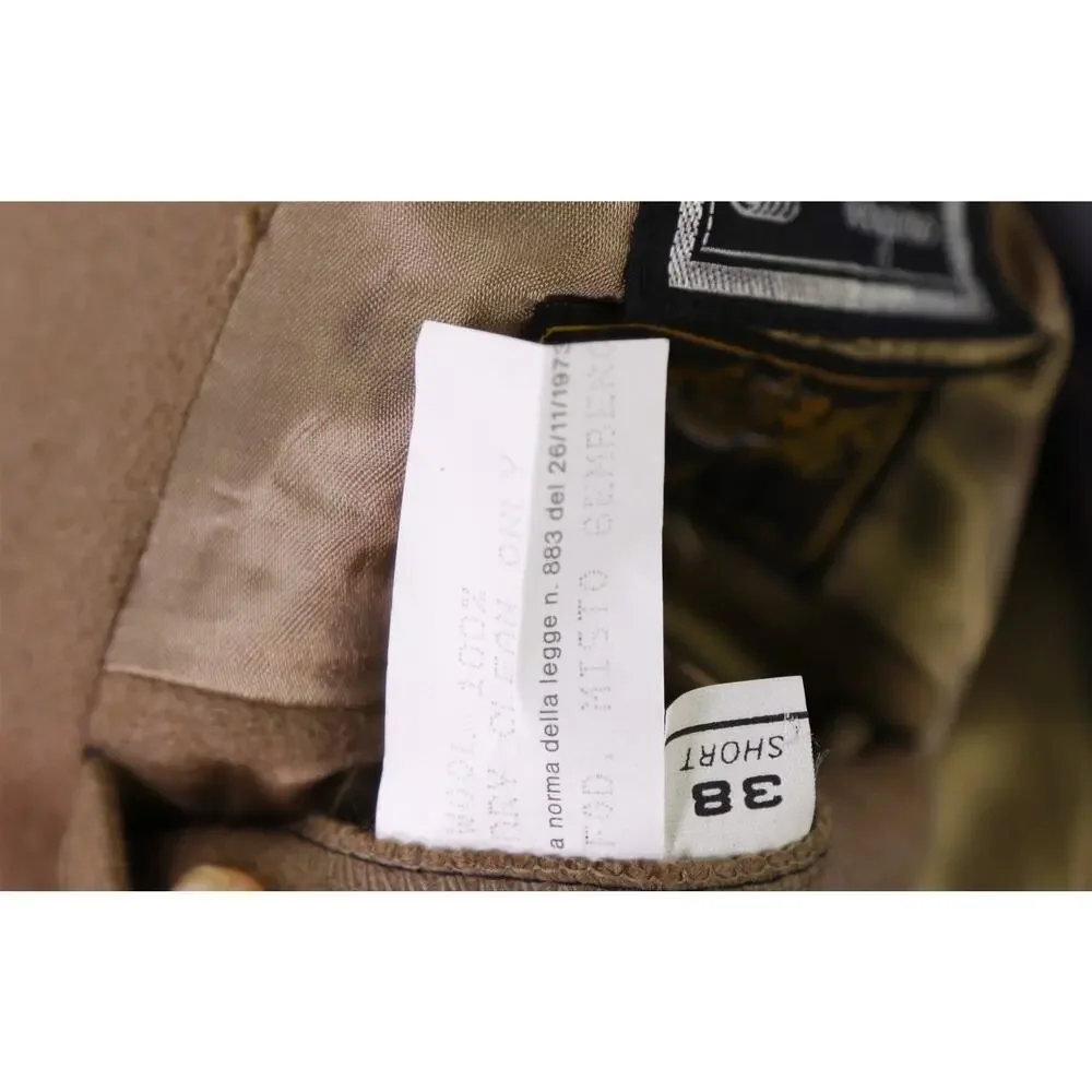 Marcello Milanelli Camel Brown Zegna Wool 2Btn Double Breasted Overcoat Coat 38S - Picture 10 of 10